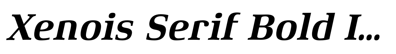 Xenois Serif Bold Italic